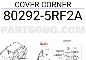 Nissan 802925RF2A COVER-CORNER