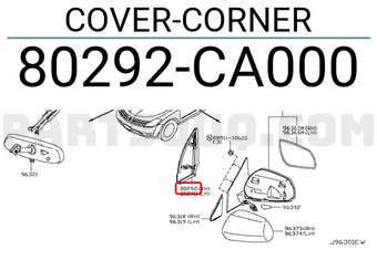 Nissan 80292CA000 COVER-CORNER