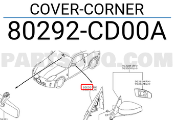 Nissan 80292CD00A COVER-CORNER