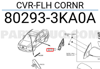 Nissan 802933KA0A CVR-FLH CORNR