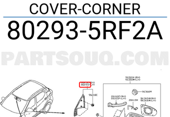 Nissan 802935RF2A COVER-CORNER