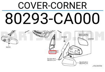 Nissan 80293CA000 COVER-CORNER