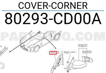 Nissan 80293CD00A COVER-CORNER