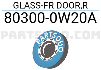 Nissan 803000W20A GLASS-FR DOOR,R