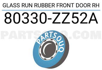 Nissan 80330ZZ52A GLASS RUN RUBBER FRONT DOOR RH