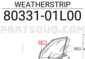 Nissan 8033101L00 WEATHERSTRIP