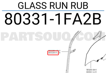 Nissan 803311FA2B GLASS RUN RUB
