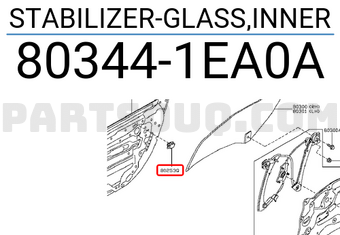 Nissan 803441EA0A STABILIZER-GLASS,INNER