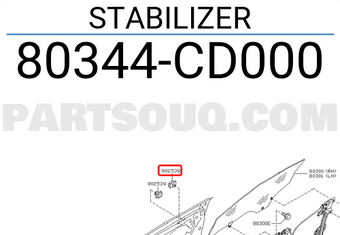 Nissan 80344CD000 STABILIZER