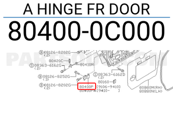 Nissan 804000C000 A HINGE FR DOOR