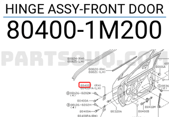 Nissan 804001M200 HINGE ASSY-FRONT DOOR