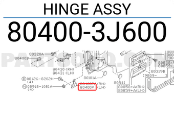 Nissan 804003J600 HINGE ASSY