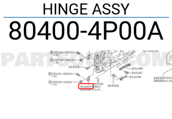 Nissan 804004P00A HINGE ASSY