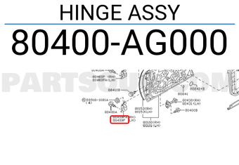 Nissan 80400AG000 HINGE ASSY