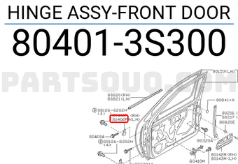 Nissan 804013S300 HINGE ASSY-FRONT DOOR