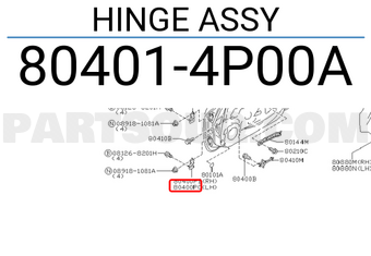Nissan 804014P00A HINGE ASSY