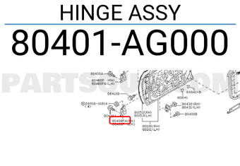 Nissan 80401AG000 HINGE ASSY