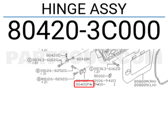 Nissan 804203C000 HINGE ASSY
