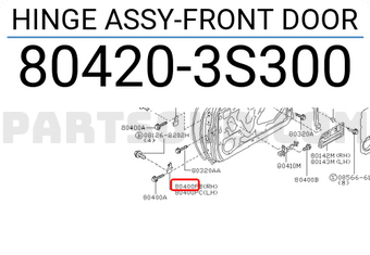 Nissan 804203S300 HINGE ASSY-FRONT DOOR