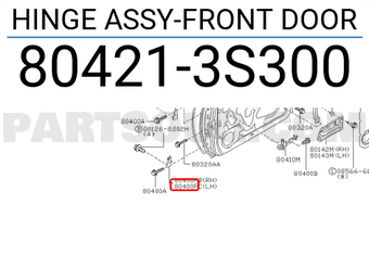 Nissan 804213S300 HINGE ASSY-FRONT DOOR