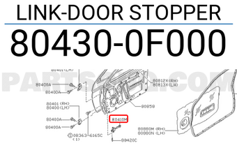 Nissan 804300F000 LINK-DOOR STOPPER