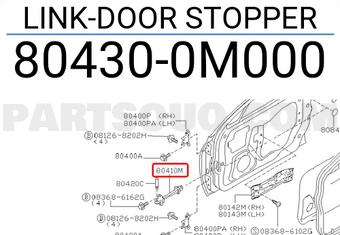 Nissan 804300M000 LINK-DOOR STOPPER