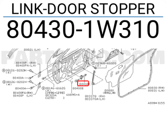Nissan 804301W310 LINK-DOOR STOPPER