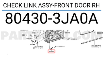 Nissan 804303JA0A CHECK LINK ASSY-FRONT DOOR RH