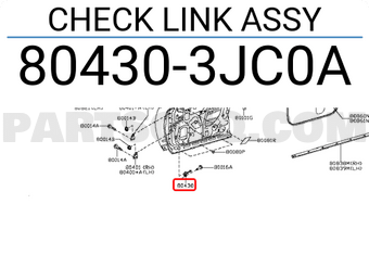 Nissan 804303JC0A CHECK LINK ASSY