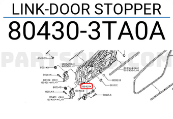 Nissan 804303TA0A LINK-DOOR STOPPER