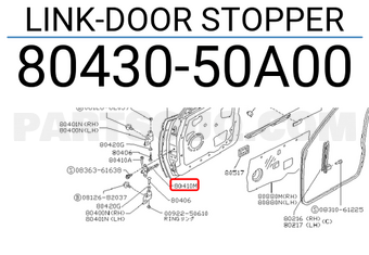 Nissan 8043050A00 LINK-DOOR STOPPER