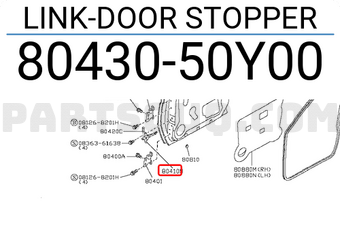Nissan 8043050Y00 LINK-DOOR STOPPER