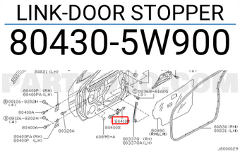 Nissan 804305W900 LINK-DOOR STOPPER