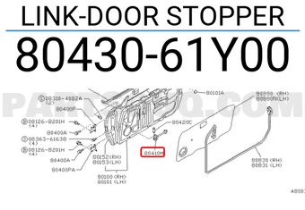 Nissan 8043061Y00 LINK-DOOR STOPPER