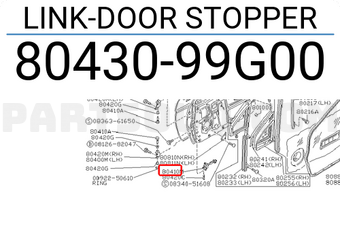 Nissan 8043099G00 LINK-DOOR STOPPER