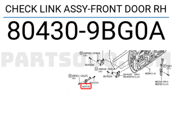 Nissan 804309BG0A CHECK LINK ASSY-FRONT DOOR RH