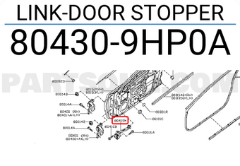 Nissan 804309HP0A LINK-DOOR STOPPER