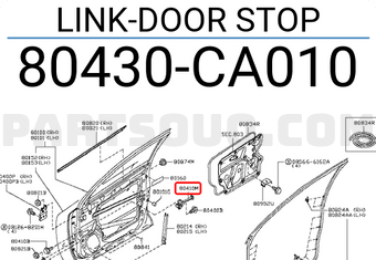 Nissan 80430CA010 LINK-DOOR STOP