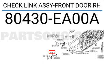 Nissan 80430EA00A CHECK LINK ASSY-FRONT DOOR RH