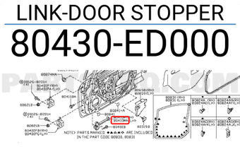 Nissan 80430ED000 LINK-DOOR STOPPER