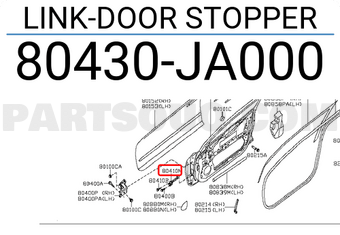 Nissan 80430JA000 LINK-DOOR STOPPER