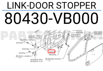 Nissan 80430VB000 LINK-DOOR STOPPER