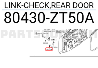 Nissan 80430ZT50A LINK-CHECK,REAR DOOR