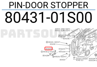 Nissan 8043101S00 PIN-DOOR STOPPER