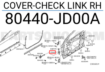 Nissan 80440JD00A COVER-CHECK LINK RH