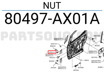 Nissan 80497AX01A NUT