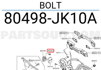 Nissan 80498JK10A BOLT
