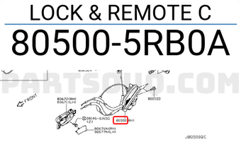 Nissan 805005RB0A LOCK & REMOTE C