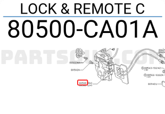 Nissan 80500CA01A LOCK & REMOTE C