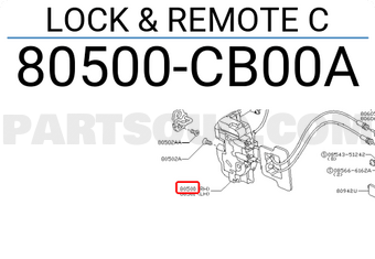 Nissan 80500CB00A LOCK & REMOTE C